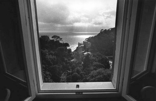 The breath taking view from a location in portofino during a wedding